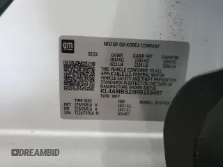 2024 Buick Encore GX Preferred с VIN KL4AMBS29RB188497, выставлен на аукционе Copart как лот 60878265 с пробегом 10 537 миль миль и Чистый • Clean title. История ставок и продаж доступна на DreamBid. Изображение 13.