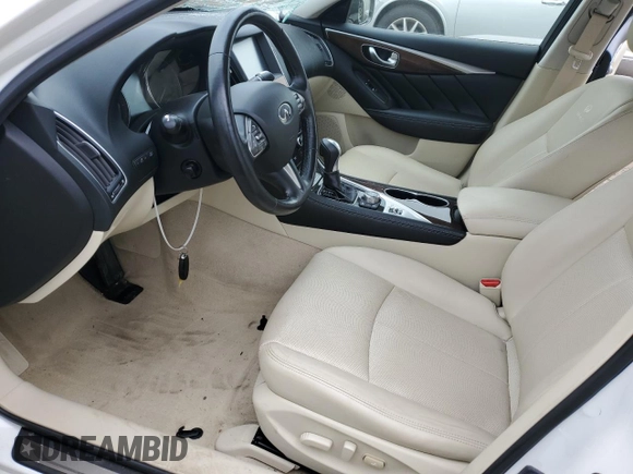 2014 Infiniti Q50 Premium with VIN JN1BV7AR1EM681496, listed as a Copart auction lot 61823625 with 53,261 mi miles and Salvage title. Bid and sale history available at DreamBid. Image 7.