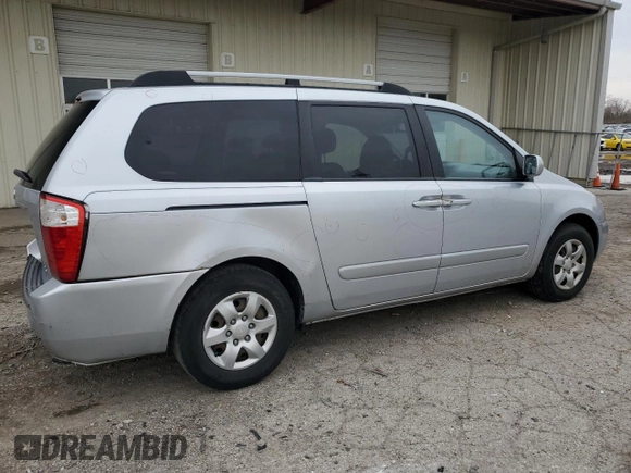 2007 Kia Sedona EX with VIN KNDMB233176166497, listed as a Copart auction lot 51136365 with 261,653 mi miles and Salvage Title. Bid and sale history available at carsss.com. Image 3.