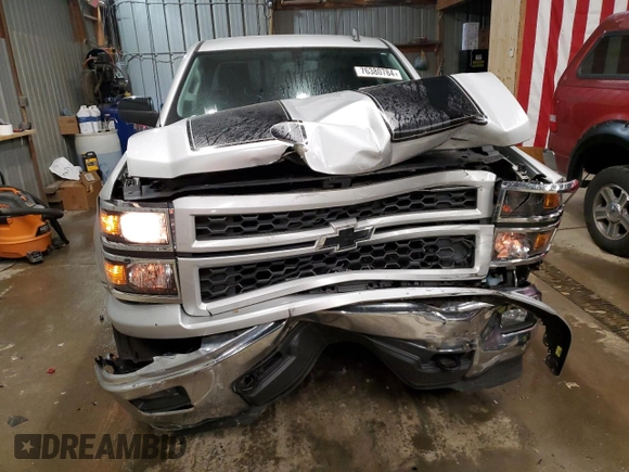 2015 Chevrolet Silverado 1500 LT with VIN 3GCUKREH9FG517509, listed as a Copart auction lot 76380784 with 92,724 mi miles and Salvage Title. Bid and sale history available at DreamBid. Image 5.