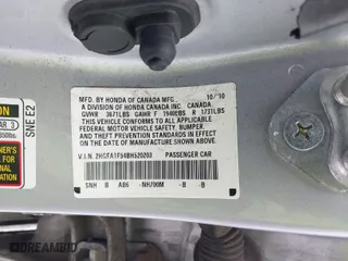 2011 Honda Civic Sdn LX with VIN 2HGFA1F54BH520203, listed as a IAAI auction lot 41708981 with 176,451 mi miles. Bid and sale history available at carsss.com. Image 9.