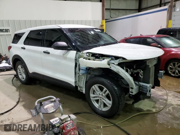 2022 Ford Explorer with VIN 1FMSK7BH2NGB03588, listed as a Copart auction lot 45590645 with 91,453 mi miles and Salvage title. Bid and sale history available at DreamBid. Image 4.