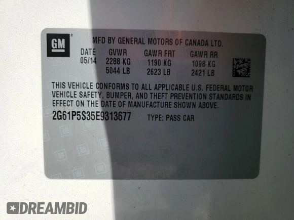 2014 Cadillac XTS Premium z VIN 2G61P5S35E9313677, wystawiony jako Copart lot #50205465 z przebiegiem 71 264 mil mil oraz Szkoda całkowita • Salvage title. Historia ofert i sprzedaży dostępna na DreamBid. Obrazek 12.