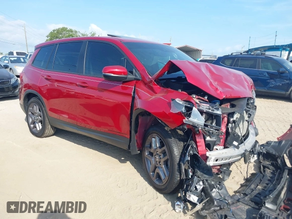 2022 Honda Passport EX-L with VIN 5FNYF7H58NB006115, listed as a IAAI auction lot 42366755 with Not provided miles and . Bid and sale history available at DreamBid. Image 1.