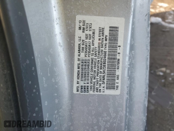 2014 Honda Odyssey LX with VIN 5FNRL5H23EB024660, listed as a Copart auction lot 41868745 with Not Provided miles and Salvage Title. Bid and sale history available at DreamBid. Image 13.