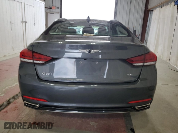 2018 Genesis G80 3.8L with VIN KMHGN4JE5JU260773, listed as a Copart auction lot 73008914 with 44,306 mi miles and Salvage Title. Bid and sale history available at carsss.com. Image 6.