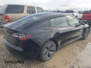 2021 Tesla Model 3 Standard Range Plus with VIN 5YJ3E1EA8MF100148, listed as a Copart auction lot 51499925 with 0 mi miles and Clean Title. Bid and sale history available at carsss.com. Image 3.