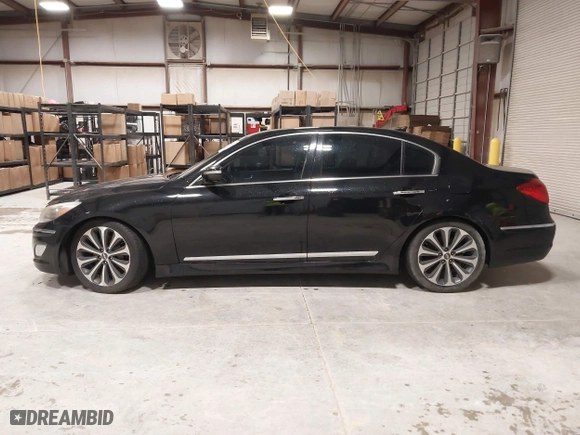 2012 Hyundai Genesis 5.0L with VIN KMHGC4DH3CU162680, listed as a IAAI auction lot 41560376 with 100,879 mi miles. Bid and sale history available at carsss.com. Image 14.