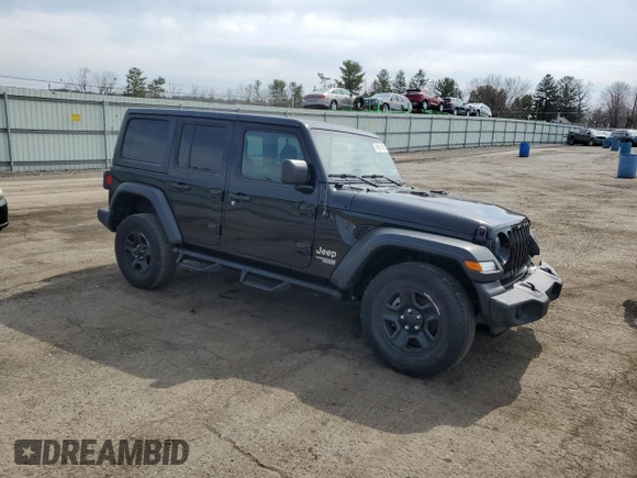 2021 Jeep Wrangler Unlimited Willys Sport with VIN 1C4HJXDG2MW564638, listed as a Copart auction lot 49881465 with 44,972 mi miles and Salvage title. Bid and sale history available at DreamBid. Image 4.