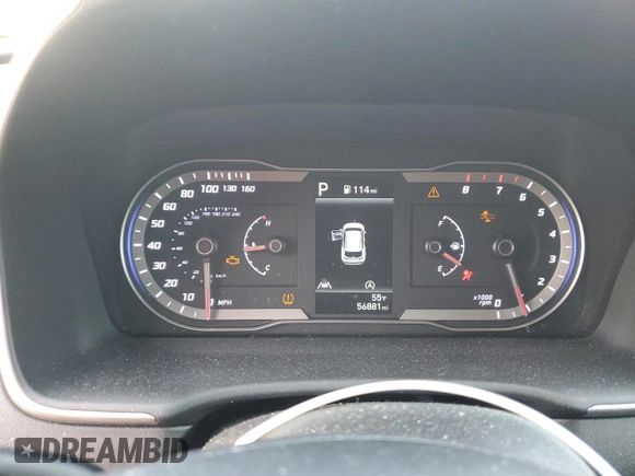 2022 Hyundai Tucson SEL with VIN 5NMJBCAE0NH027913, listed as a Copart auction lot 47072315 with 56,881 mi miles and Salvage Title. Bid and sale history available at carsss.com. Image 9.