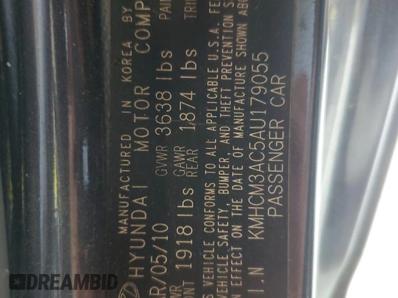 2010 Hyundai Accent GS с VIN KMHCM3AC5AU179055, выставлен на аукционе Copart как лот 59931635 с пробегом 19 078 миль миль и Чистый • Clean title. История ставок и продаж доступна на DreamBid. Изображение 13.