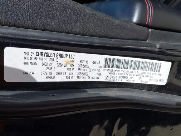 2013 Dodge Durango R/T с VIN 1C4SDJCT4DC669028, выставлен на аукционе IAAI как лот 42477917 с пробегом 172 669 миль миль и . История ставок и продаж доступна на DreamBid. Изображение 9.