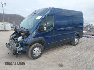 2023 Ram ProMaster Cargo with VIN 3C6LRVBG1PE599526, listed as a IAAI auction lot 41910156 with 1,504 mi miles. Bid and sale history available at carsss.com. Image 18.