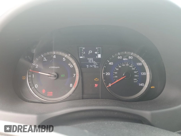 2017 Hyundai Accent SE with VIN KMHCT4AE6HU351985, listed as a Copart auction lot 51622033 with 91,476 mi miles and . Bid and sale history available at DreamBid. Image 9.