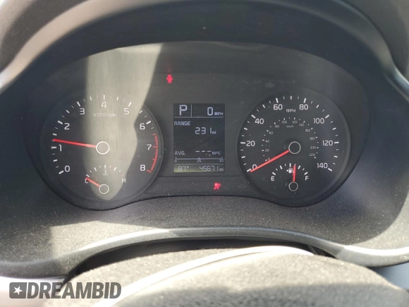 2020 Kia Rio LX with VIN 3KPA24AD4LE260551, listed as a Copart auction lot 55239445 with 45,671 mi miles and Salvage Title. Bid and sale history available at DreamBid. Image 9.