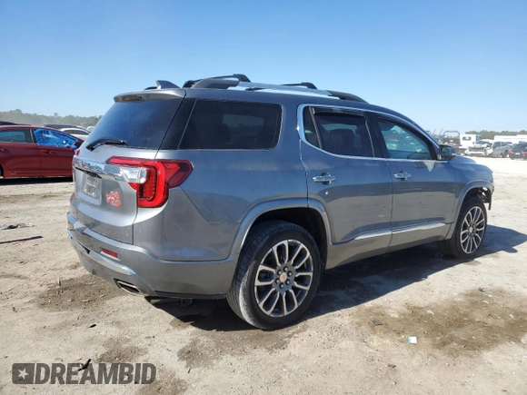 2021 GMC Acadia Denali with VIN 1GKKNPLS2MZ184833, listed as a Copart auction lot 86403574 with 19,498 mi miles and Salvage Title. Bid and sale history available at carsss.com. Image 3.