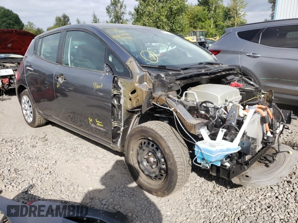 2016 Nissan LEAF S with VIN 1N4AZ0CP9GC310701, listed as a Copart auction lot 58972872 with 28,023 mi miles. Bid and sale history available at carsss.com. Image 1.