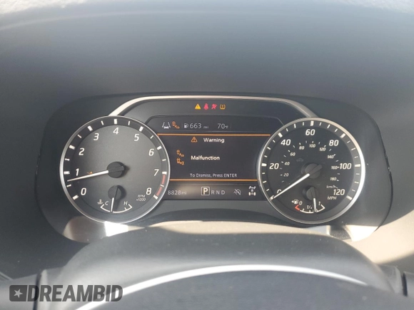 2024 Nissan Frontier SV with VIN 1N6ED1FKXRN605620, listed as a Copart auction lot 59854695 with 8,828 mi miles and Salvage title. Bid and sale history available at DreamBid. Image 9.