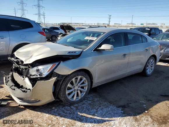 2014 Buick LaCrosse Leather with VIN 1G4GB5G37EF100733, listed as a Copart auction lot 45997955 with 129,532 mi miles and Salvage Title. Bid and sale history available at carsss.com. Image 1.