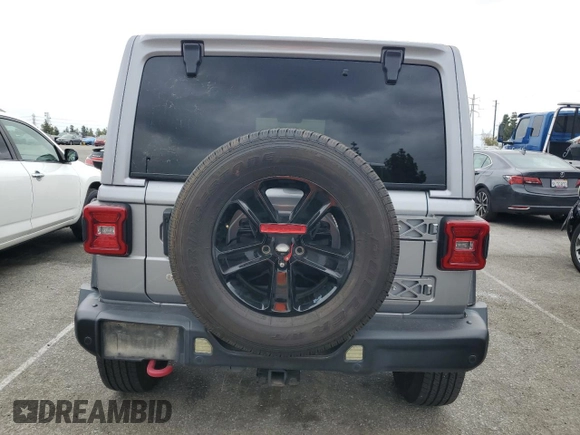 2018 Jeep Wrangler Unlimited Rubicon with VIN 1C4HJXFN7JW211402, listed as a Copart auction lot 53401925 with 79,041 mi miles and Salvage title. Bid and sale history available at DreamBid. Image 6.