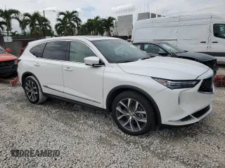 2022 Acura MDX w/Technology Package with VIN 5J8YE1H48NL045633, listed as a Copart auction lot 76291404 with 30,250 mi miles and Salvage Title. Bid and sale history available at carsss.com. Image 4.