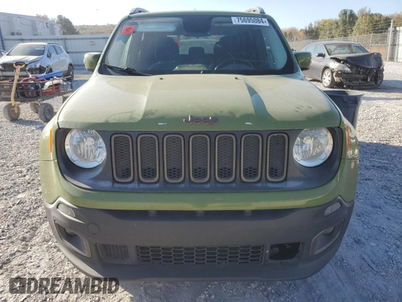 2016 Jeep Renegade Latitude with VIN ZACCJABW7GPC82868, listed as a Copart auction lot 75695084 with 109,790 mi miles and Salvage Title. Bid and sale history available at DreamBid. Image 5.