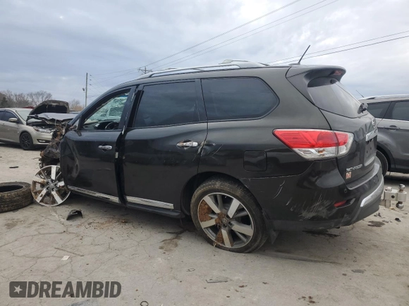 2016 Nissan Pathfinder Platinum with VIN 5N1AR2MN5GC623078, listed as a Copart auction lot 82706664 with 0 mi miles and Salvage Title. Bid and sale history available at carsss.com. Image 2.