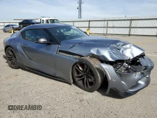 2022 Toyota GR Supra 3.0 with VIN WZ1DB0C08NW051288, listed as a Copart auction lot 48600475 with 29,218 mi miles and Salvage Title. Bid and sale history available at carsss.com. Image 4.