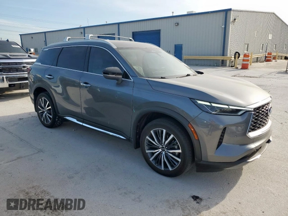 2023 Infiniti QX60 Sensory with VIN 5N1DL1GS6PC331997, listed as a Copart auction lot 50126055 with 37,710 mi miles and Salvage title. Bid and sale history available at DreamBid. Image 4.