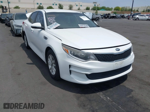2018 Kia Optima LX z VIN 5XXGT4L32JG213616, wystawiony jako IAAI lot #42408629 z przebiegiem 130 163 mil mil oraz . Historia ofert i sprzedaży dostępna na DreamBid. Obrazek 1.