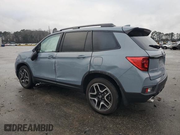2023 Honda Passport Elite with VIN 5FNYF8H01PB015218, listed as a Copart auction lot 87325194 with 13,277 mi miles and Salvage Title. Bid and sale history available at carsss.com. Image 2.