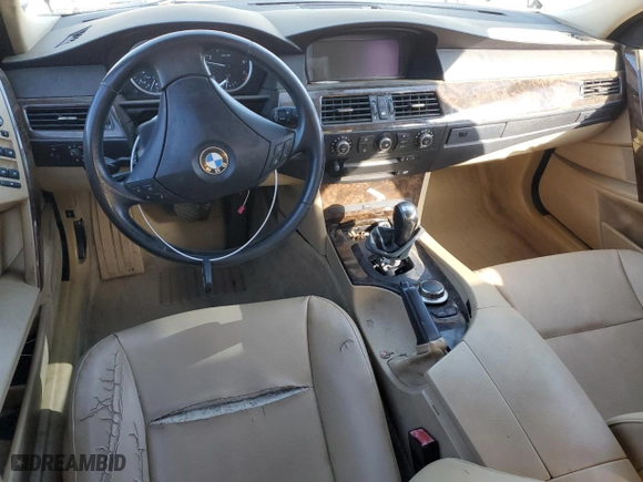 2006 BMW 5 Series 525i with VIN WBANE53526CK91312, listed as a Copart auction lot 81403344 with 0 mi miles and Salvage Title. Bid and sale history available at carsss.com. Image 8.