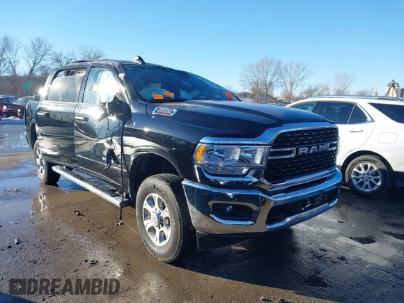 2023 Ram 2500 Big Horn with VIN 3C6UR5DJ5PG592872, listed as a IAAI auction lot 41289058 with 38,000 mi miles. Bid and sale history available at carsss.com. Image 1.