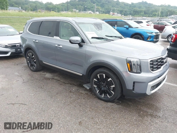 2024 Kia Telluride SX Prestige X-Pro with VIN 5XYP5DGC2RG520392, listed as a IAAI auction lot 42420406 with 19,649 mi miles and . Bid and sale history available at DreamBid. Image 1.