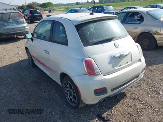 2012 FIAT 500 Sport z VIN 3C3CFFBR1CT186721, wystawiony jako IAAI lot #42268574 z przebiegiem 106 208 mil mil oraz . Historia ofert i sprzedaży dostępna na DreamBid. Obrazek 3.