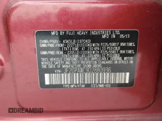 2013 Subaru Crosstrek Premium с VIN JF2GPAWC9D2880936, выставлен на аукционе Copart как лот 46236565 с пробегом 147 342 миль миль и Списание • Salvage title. История ставок и продаж доступна на DreamBid. Изображение 13.