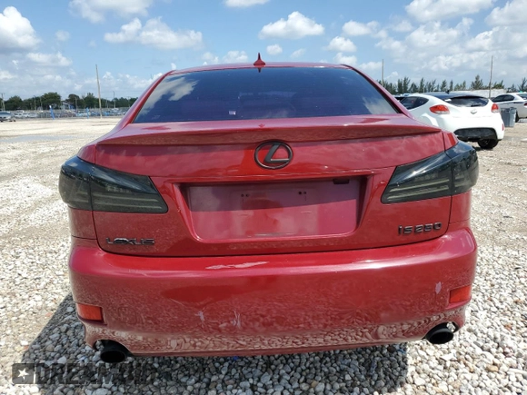 2008 Lexus IS with VIN JTHBK262682068860, listed as a Copart auction lot 51438115 with 148,971 mi miles and Salvage Title. Bid and sale history available at carsss.com. Image 6.