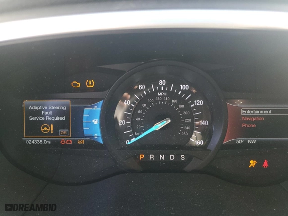2017 Ford Edge Titanium with VIN 2FMPK3K85HBC59537, listed as a Copart auction lot 46363845 with 24,335 mi miles and Salvage Title. Bid and sale history available at carsss.com. Image 9.