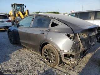 2021 Tesla Model Y Long Range with VIN 5YJYGAEE5MF211422, listed as a Copart auction lot 50157885 with 43,415 mi miles and Salvage Title. Bid and sale history available at carsss.com. Image 2.