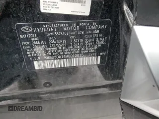 2021 Hyundai Santa Fe Hybrid SEL Premium with VIN KM8S3DA14MU012015, listed as a Copart auction lot 81271924 with 0 mi miles and Salvage Title. Bid and sale history available at carsss.com. Image 12.