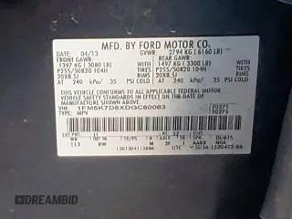 2013 Ford Explorer XLT с VIN 1FM5K7D8XDGC60083, выставлен на аукционе Copart как лот 58173225 с пробегом 200 073 миль миль и Списание • Salvage title. История ставок и продаж доступна на DreamBid. Изображение 13.