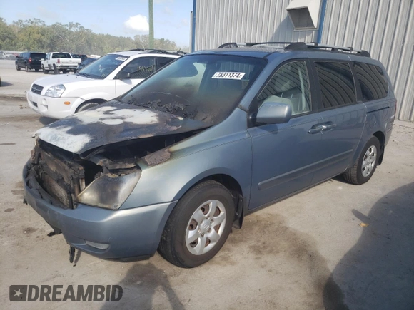 2008 Kia Sedona LX with VIN KNDMB233286262236, listed as a Copart auction lot 78311374 with Not Provided miles and Salvage Title. Bid and sale history available at carsss.com. Image 1.