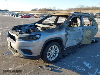 2020 Jeep Cherokee Latitude with VIN 1C4PJLCB7LD542459, listed as a IAAI auction lot 41404917 with 0 mi miles. Bid and sale history available at carsss.com. Image 2.