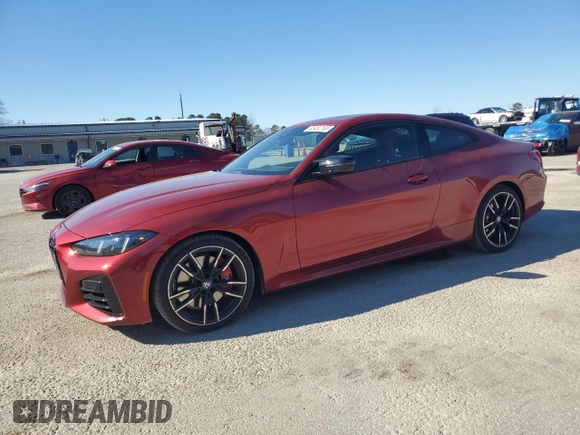 2025 BMW 4 Series с VIN WBA73DA06SCS99942, выставлен на аукционе Copart как лот 45452165 с пробегом 5 129 миль миль и Списание • Salvage title. История ставок и продаж доступна на DreamBid. Изображение 1.