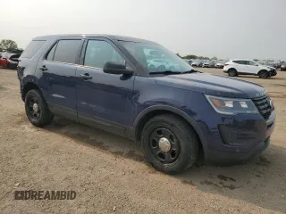 2017 Ford Police Interceptor Utility with VIN 1FM5K8AR0HGC57380, listed as a Copart auction lot 58965075 with 106,682 mi miles and Salvage title. Bid and sale history available at DreamBid. Image 4.