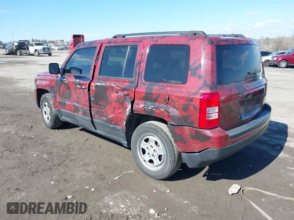 2017 Jeep Patriot Sport with VIN 1C4NJPBA1HD149040, listed as a IAAI auction lot 41875505 with 124,125 mi miles and . Bid and sale history available at DreamBid. Image 3.