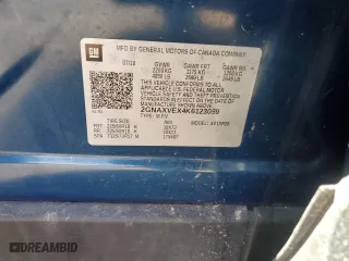 2019 Chevrolet Equinox LT with VIN 2GNAXVEX4K6123059, listed as a Copart auction lot 46435965 with 104,507 mi miles and Salvage Title. Bid and sale history available at carsss.com. Image 14.