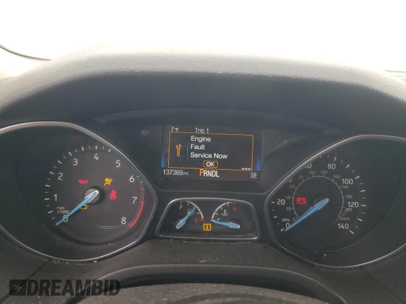 2017 Ford Focus SE with VIN 1FADP3F2XHL205204, listed as a Copart auction lot 88743115 with 137,369 mi miles and Salvage Title. Bid and sale history available at DreamBid. Image 9.