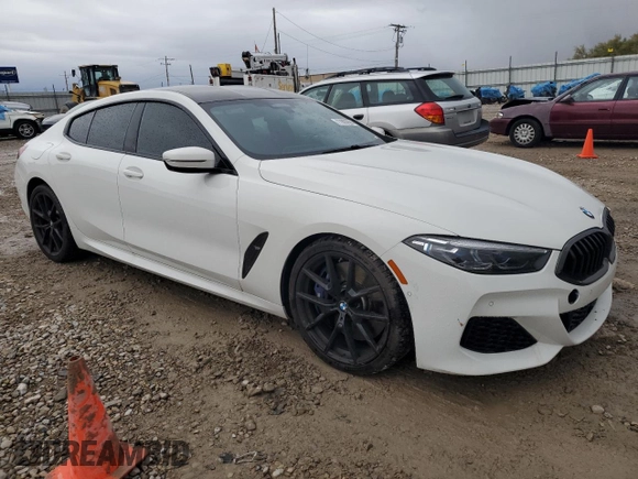 2020 BMW 8 Series M850i with VIN WBAGV8C05LCE00682, listed as a Copart auction lot 77863994 with 22,999 mi miles and Salvage Title. Bid and sale history available at carsss.com. Image 4.