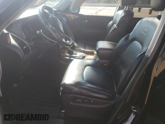 2012 Infiniti QX56 7-passenger with VIN JN8AZ2NF6C9518069, listed as a Copart auction lot 77857344 with 159,575 mi miles and Salvage Title. Bid and sale history available at carsss.com. Image 7.